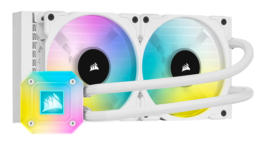 Corsair iCUE H100i RGB PRO XT 240mm RGB LED Liquid CPU Cooler 【White】