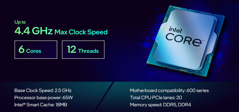 英特尔 酷睿 i5 12400F 6 Core LGA 1700 CPU 处理器